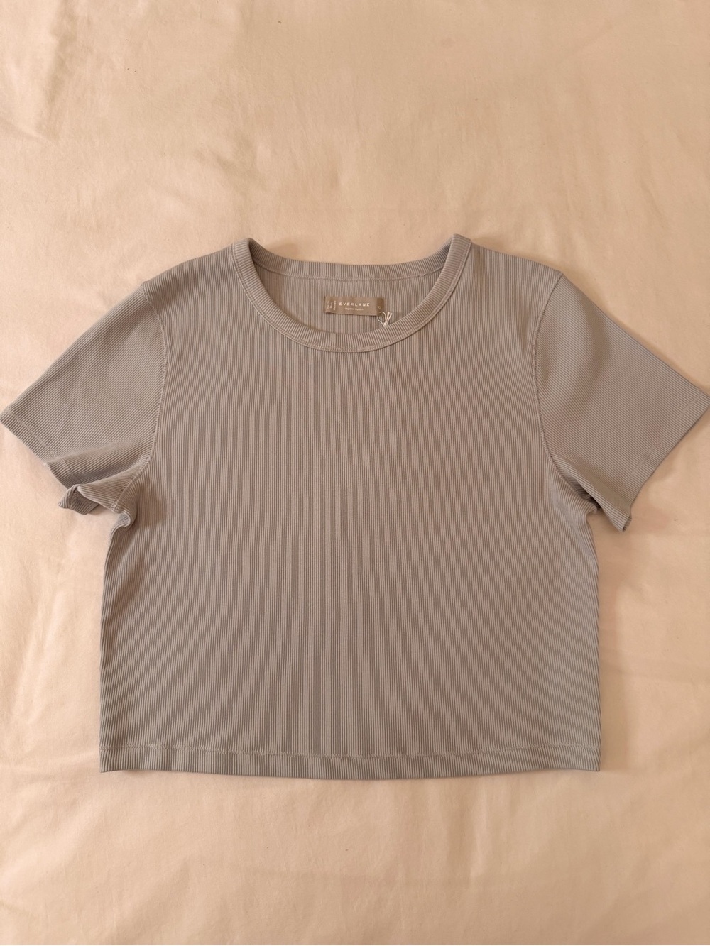 Everlane 90s Rib Tee - sky NWT